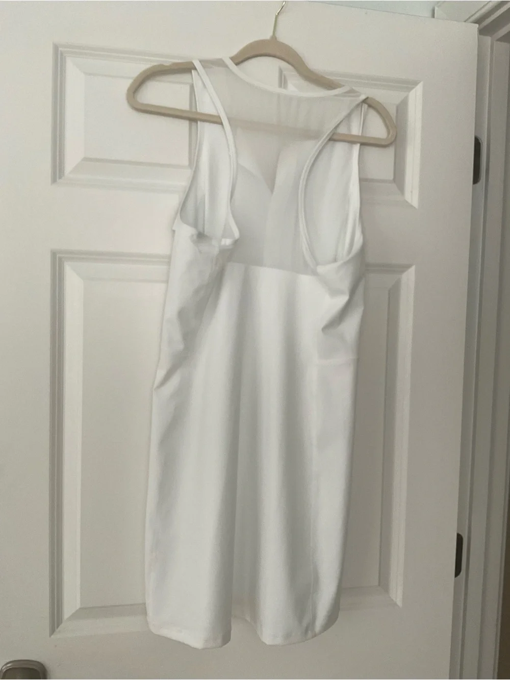 J. Crew White Sleeveless Zip-Front Mini Dress Active Wear Sports Dress - Picture 3 of 3